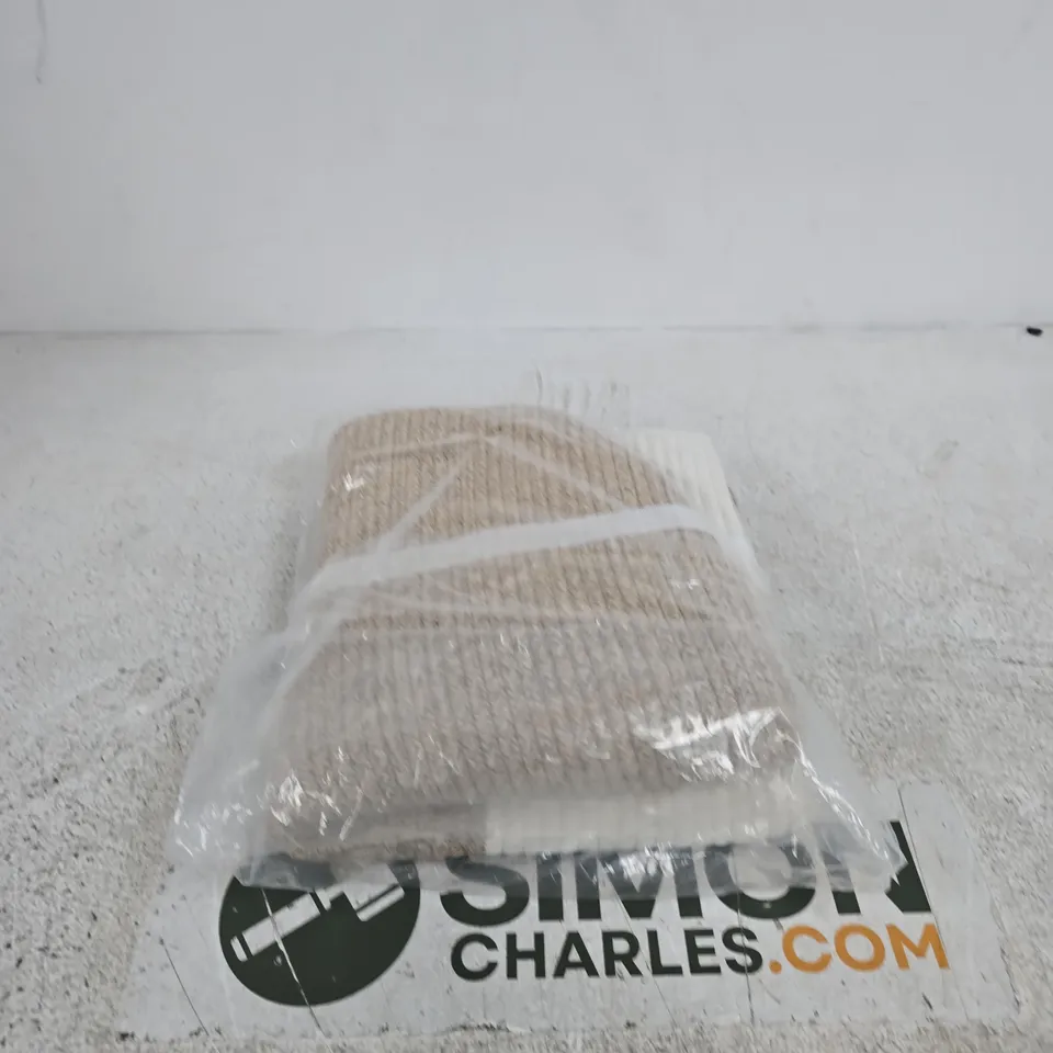 TWO-TONE WOVEN LAUNDRY BASKET WITH HANDLES