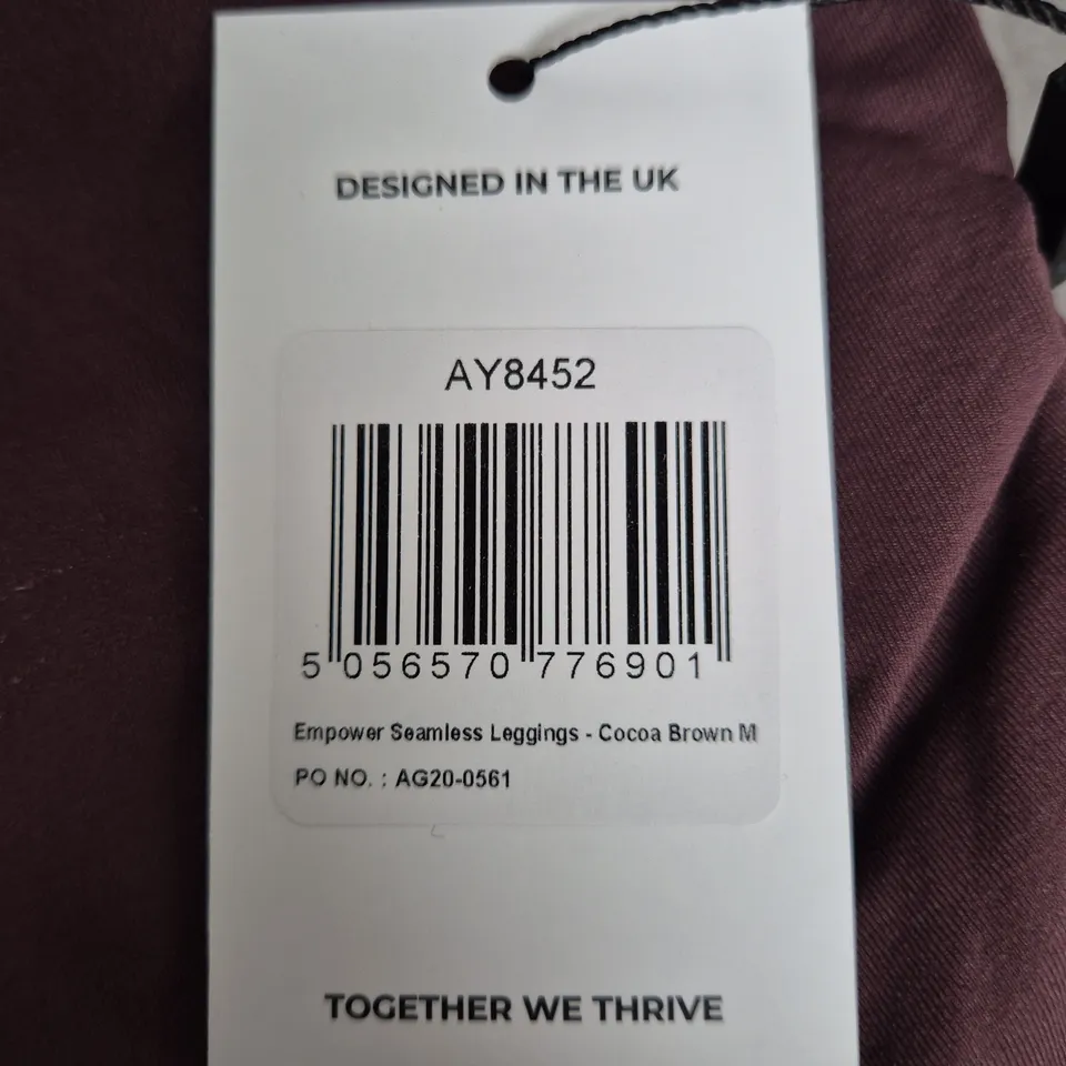 AYBL EMPOWER SEAMLESS LEGGINGS – COCOA BROWN, UK SIZE M