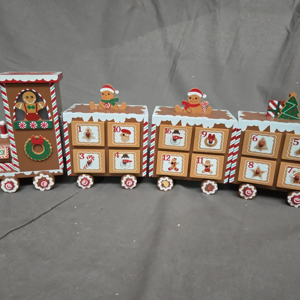 BOXED THREE KINGS GINGERBREAD TRAIN LIGHT UP ADVENT CALENDAR RRP £29.99