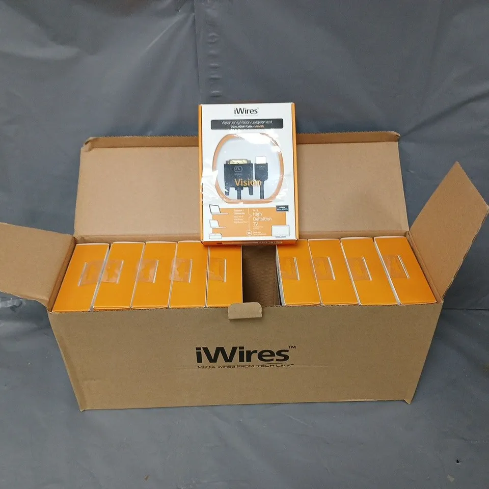 BOX OF 10 BOXED IWIRES VISION DVI TO HDMI 2.0M 