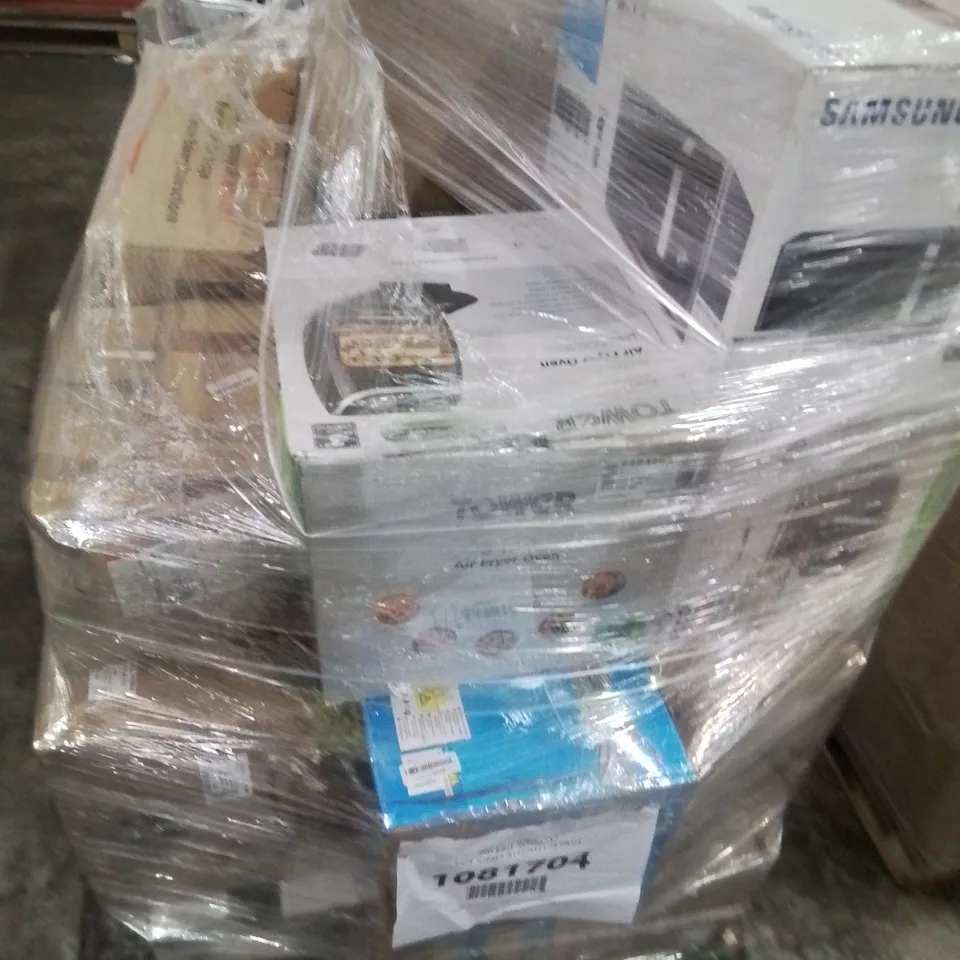 PALLET OF APPROXIMATELY 21 UNPROCESSED RAW RETURN HOUSEHOLD AND ELECTRICAL GOODS TO INCLUDE;