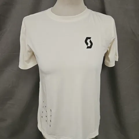SCOTT SPORTS DRIRELEASE TRAIL VERTIC TEE IN OFF WHITE SIZE S