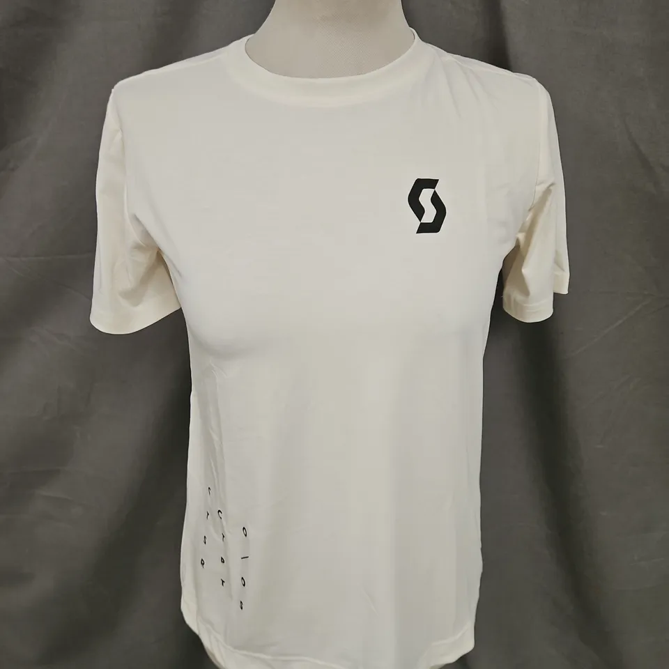 SCOTT SPORTS DRIRELEASE TRAIL VERTIC TEE IN OFF WHITE SIZE S