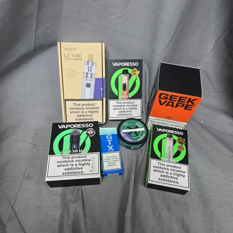 APPROXIMATELY 20 ASSORTED VAPES, E-CIGARETTES & ACCESSORIES TO INCLUDE LOST MARY, GEEKVAPE, VAPORESSO, ETC