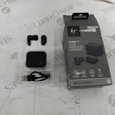 KITSOUND FUNK 35 TRUE WIRELESS EARBUDS BOXED 