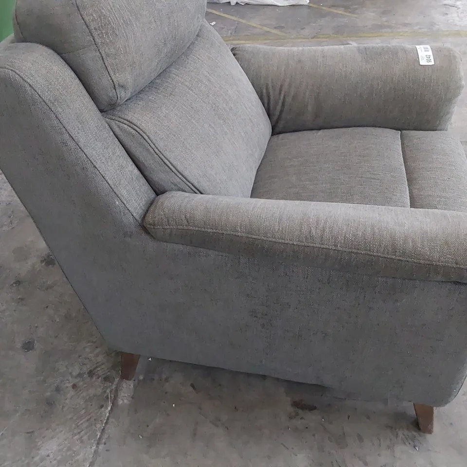 DESIGNER EASY CHAIR GREY FABRIC 