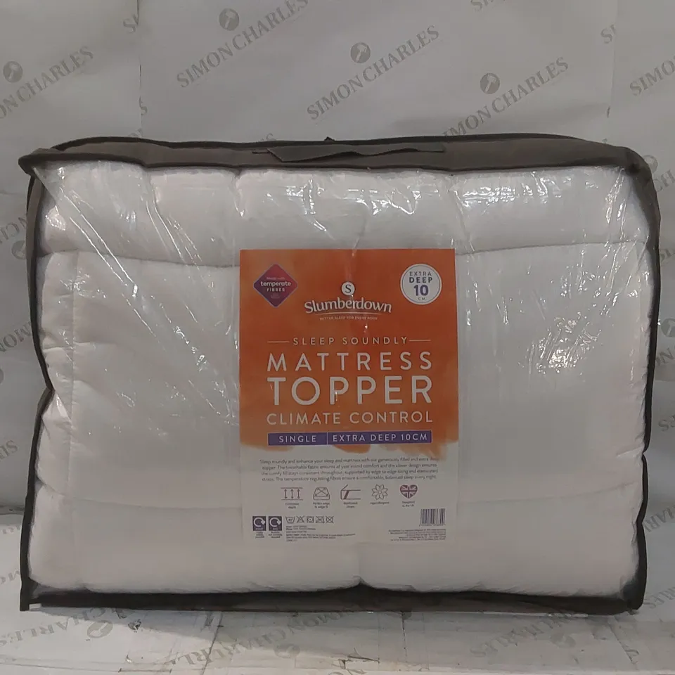 BAGGED SLUMBERDOWN EXTRA DEEP CLIMATE CONTROL SINGLE MATTRESS TOPPER