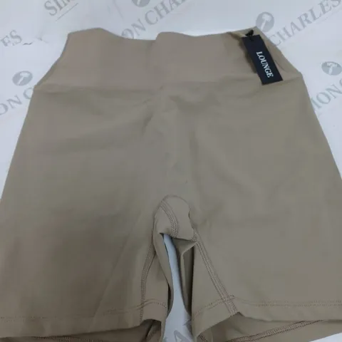 LOUNGE CYCLING SHORTS, FAWN - SIZE SMALL 