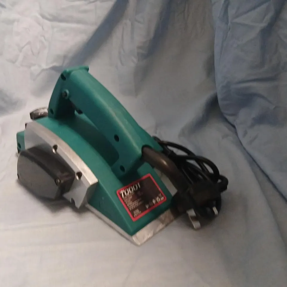TOOT ELECTRIC PLANER – TEAL HANDHELD WOODWORKING TOOL (550W, 230V, UK PLUG)