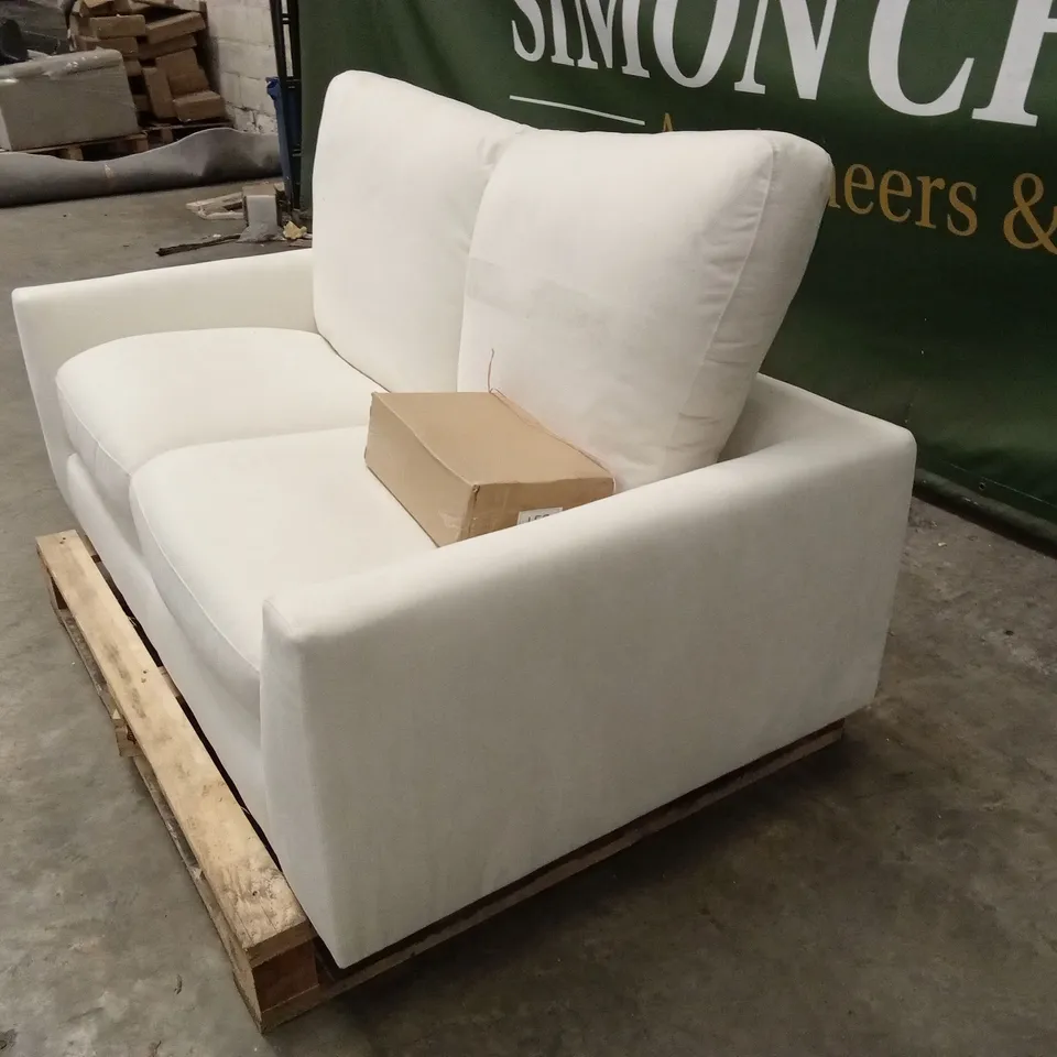 LEXI 2 SEATER SOFA, CREAM HOUSE PLUSH FABRIC