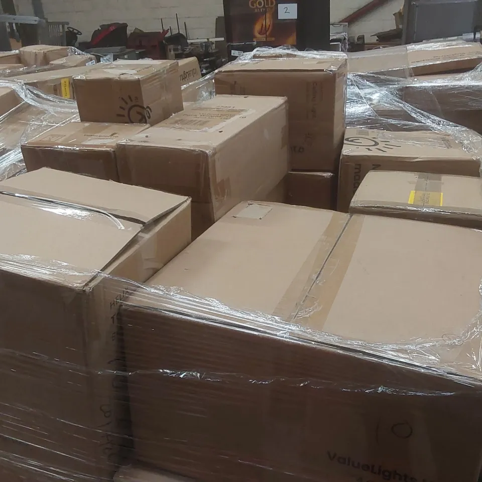 PALLET CONTAINING A VERY LARGE QUANTITY OF ASSORTED DESIGNER LIGHTING PRODUCTS