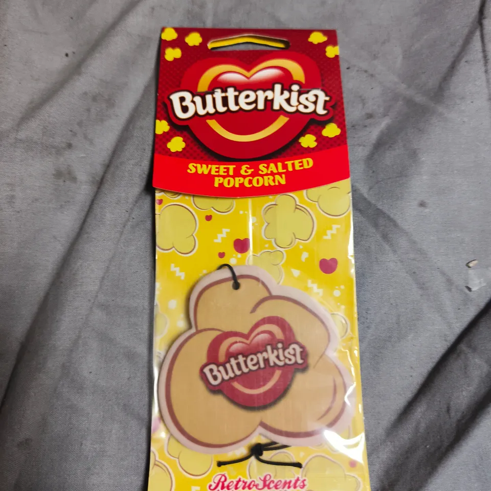 APPROXIMATELY 90 BUTTERKIST SWEET & SALTED POPCORN CAR  AIR FRESHENERS 