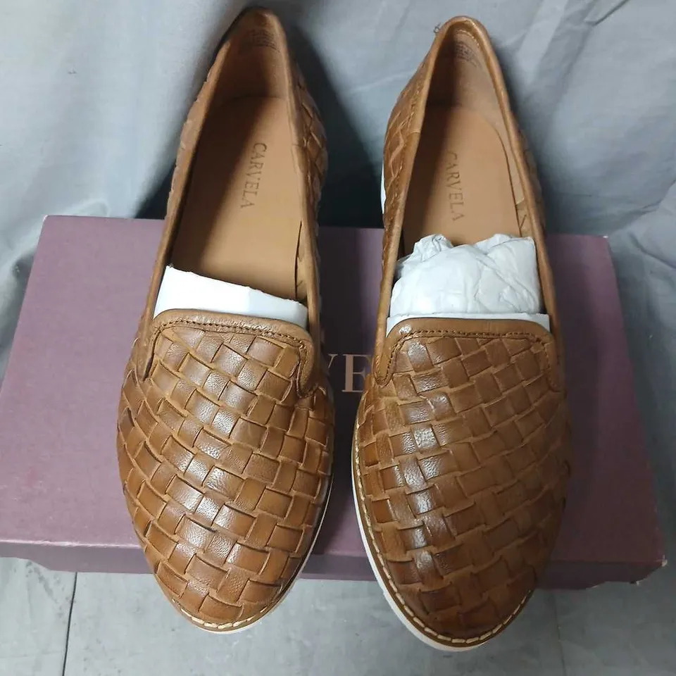 CARVELA MIGHTY TAN LEATHER FLATS (EU 38) LADIES UK 5.5 