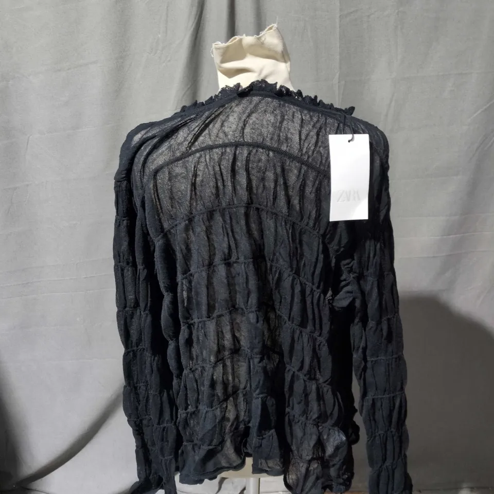 ZARA QUILTED TOP – WOMEN'S, BLACK, SIZE M