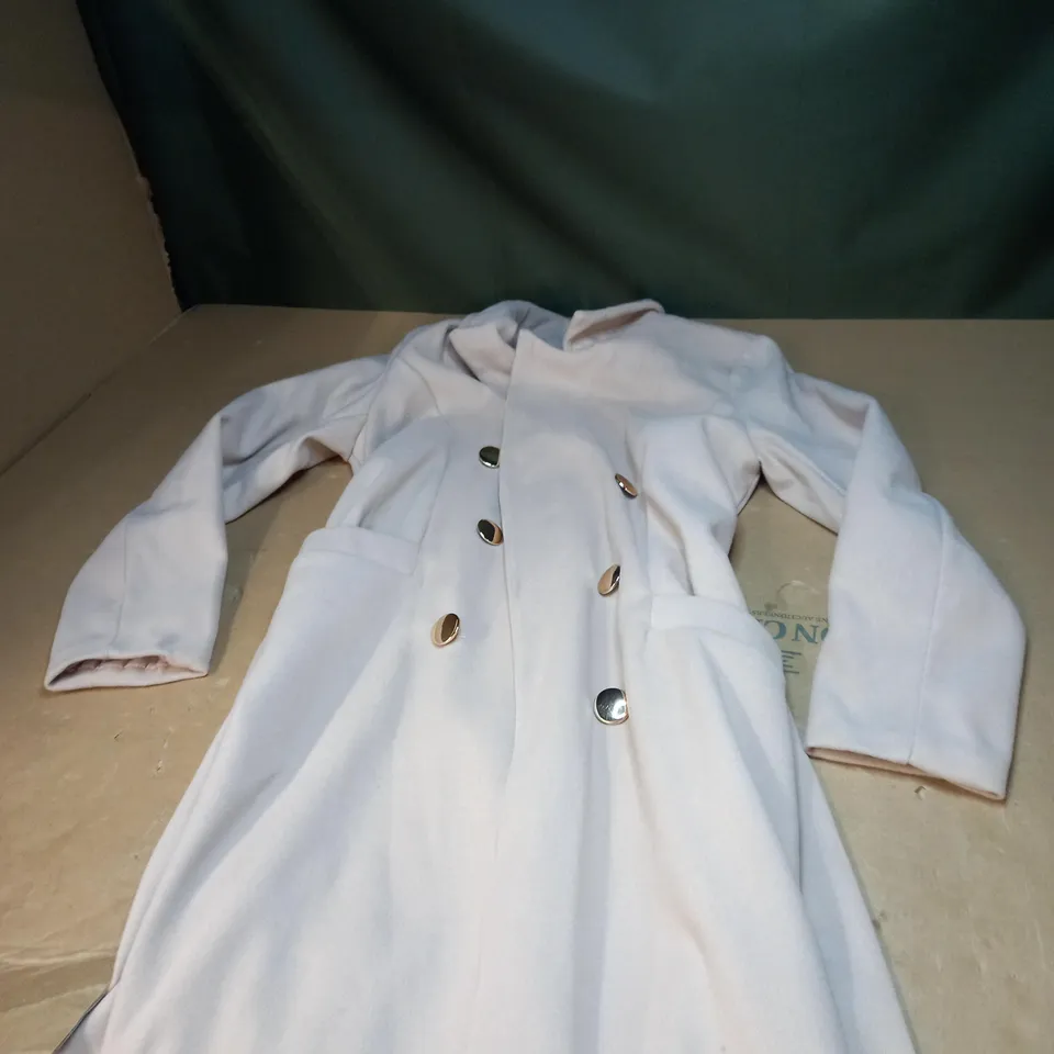 WOMENS FLEECED BUTTON TRENCH COAT SIZE UNSPECIFIED