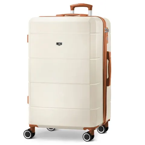 BOXED LUGG 28-INCH JETSET TRAVEL SUITCASE - CREAM/BROWN 
