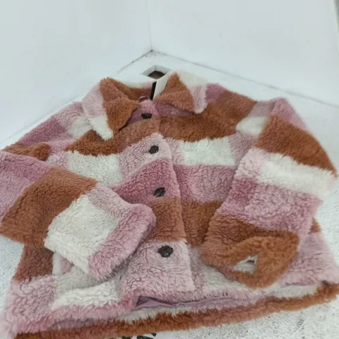 ONLY TEDDY JACKET – PINK MULTICOLOR, SIZE S