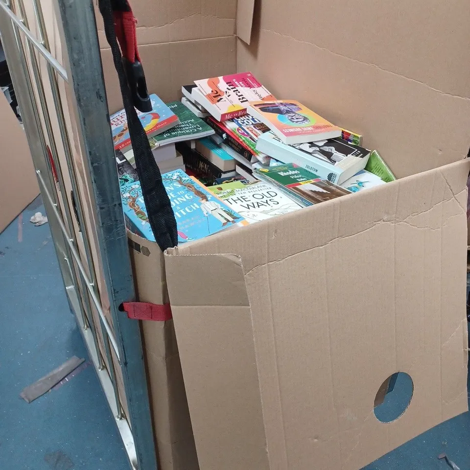LARGE QUANTITY OF ASSORTED BOOKS TO INCLUDE COLLECTORS CAR MANUALS, WORLD WAR TWO SONGS AND VARIOUS CHILDRENS BOOKS