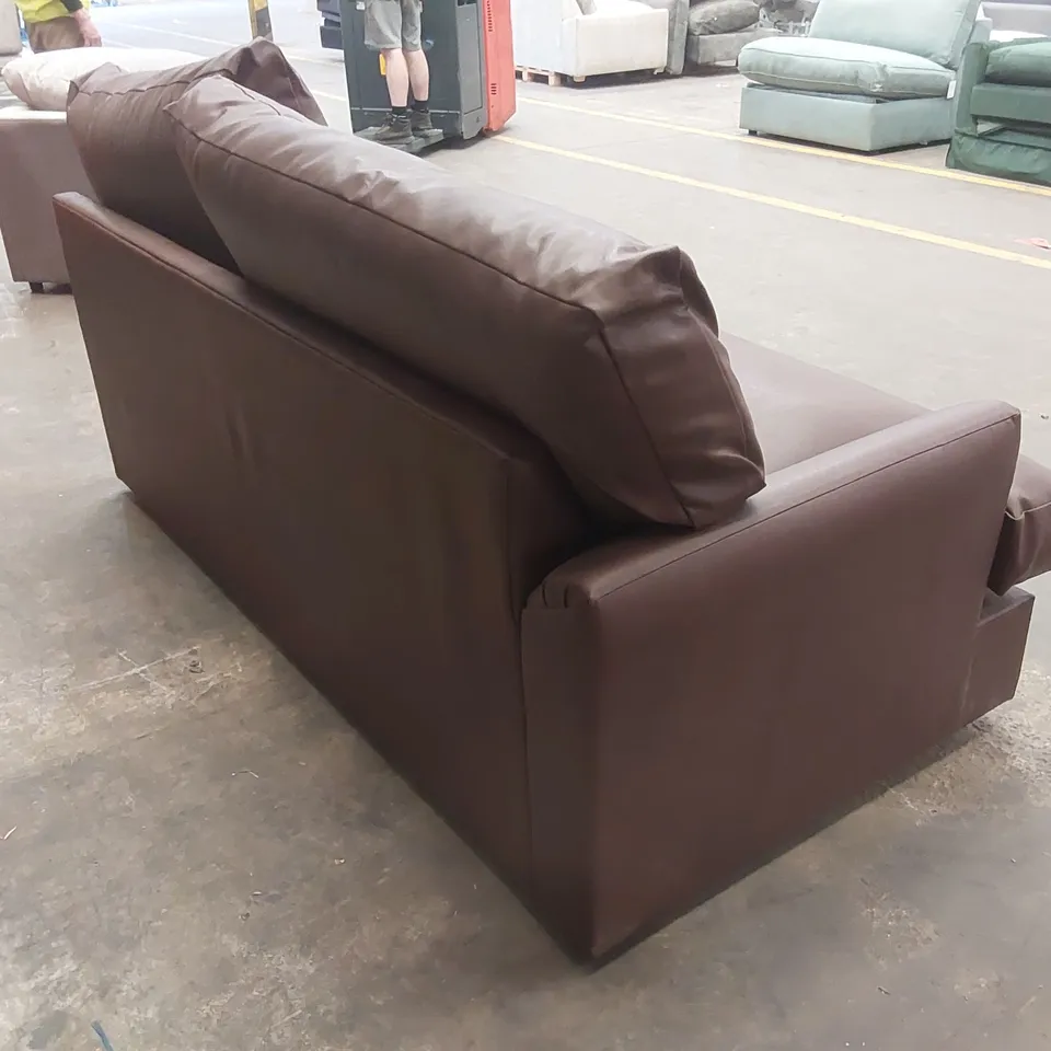 QUALITY DESIGNER ALDERTON CHAISE SOFA BED SECTION - DARK TAN