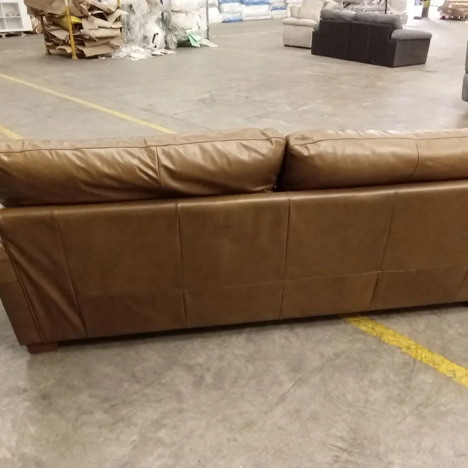 BAILEY 4 SEATER LEATHER SOFA - TAN RRP £849