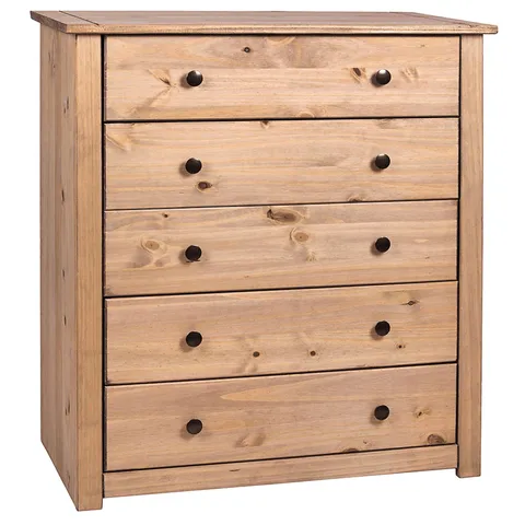 EVERYDAY PANAMA 5 DRAWER CHEST - BLACK - COLLECTION ONLY
