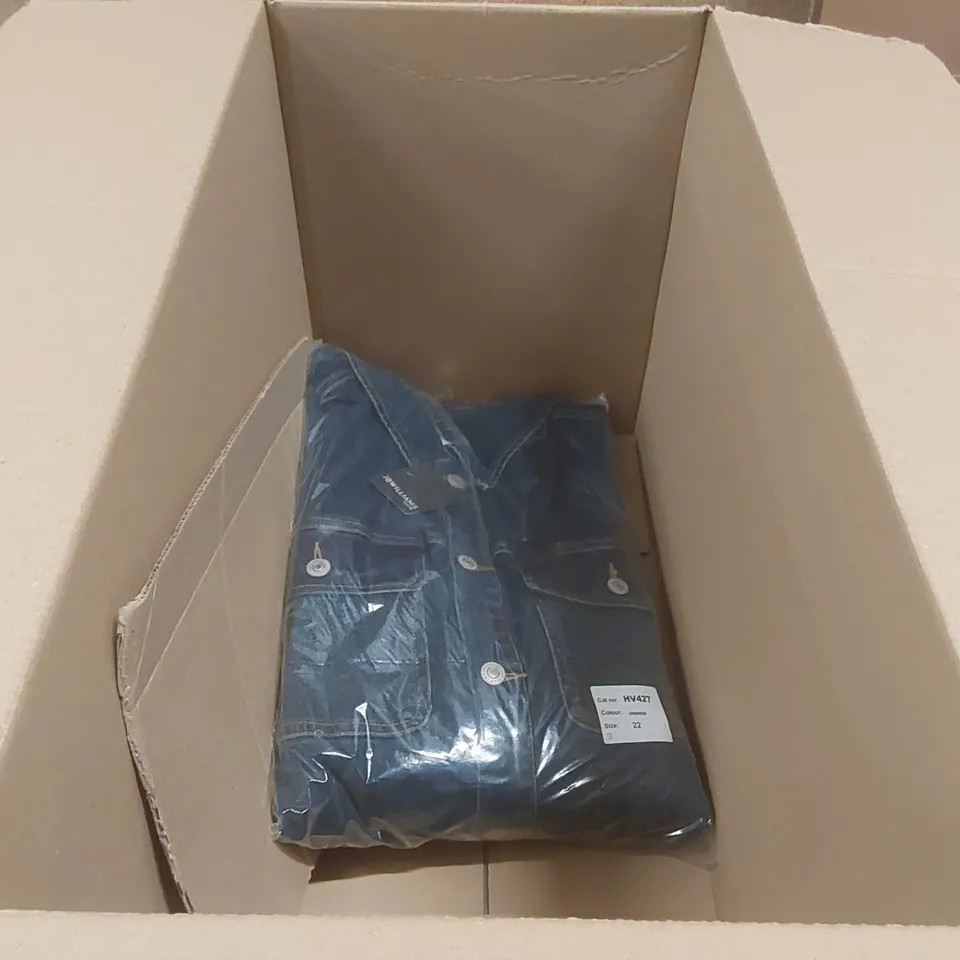 BOX CONTAINING APPROXIMATELY 2x BRAND NEW JD WILLIAMS INDIGO DENIM JUMPSUITS - SIZE 22