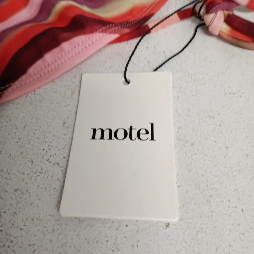 MOTEL WOMEN'S STRIPED BIKINI BOTTOM WITH SIDE TIES - SIZE S