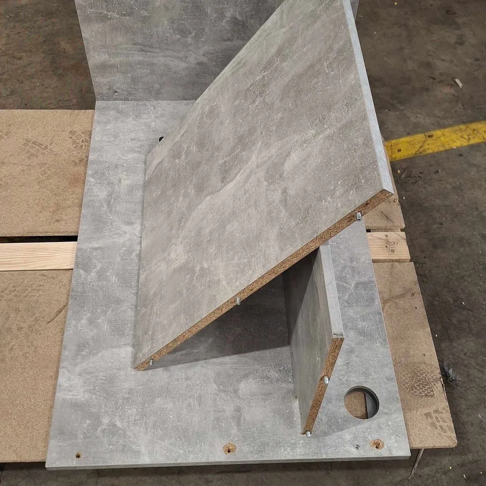 DESIGNER WOODEN OFFICE DESK - CONCRETE EFFECT