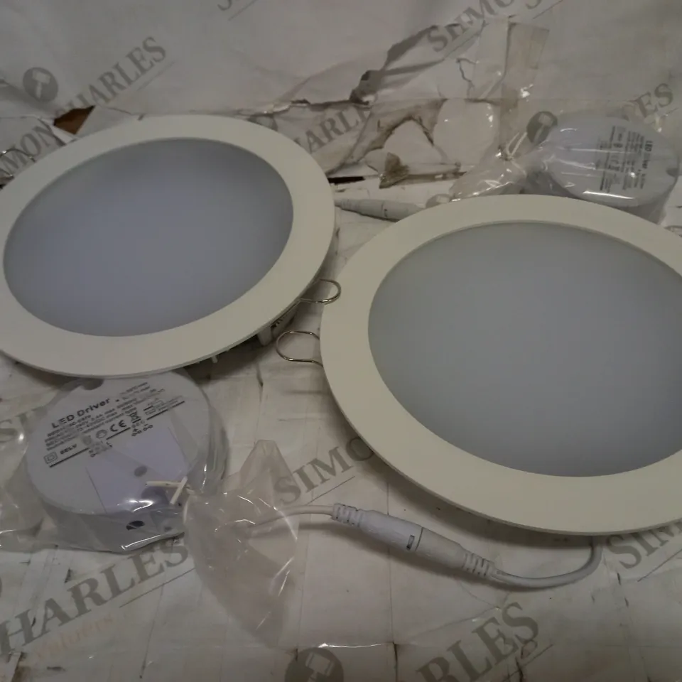 LOT OF 2 BRAND NEW 25W LED RECESSED PANEL 3K LIGHT FIXTURES (WL77010)