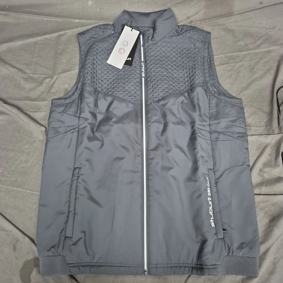STUBURT DRI-BACK PADDED GILET – SLATE GREY, LARGE