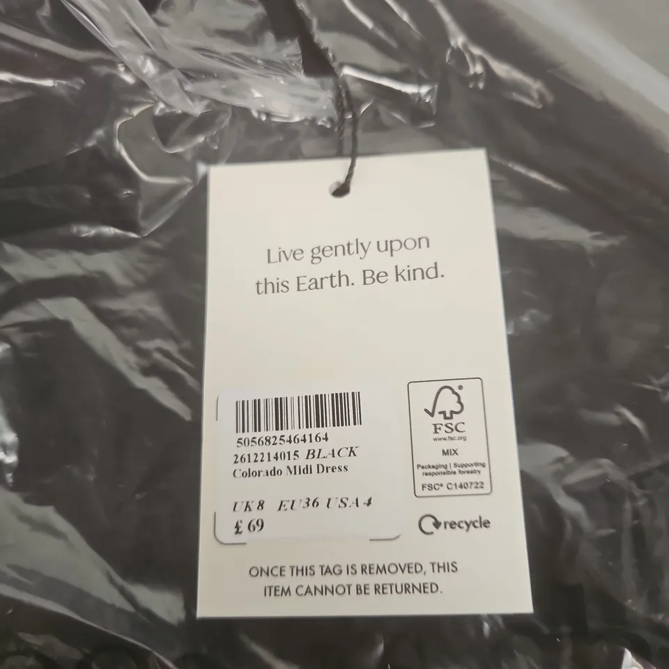 NOBODY'S CHILD COLORADO MIDI DRESS – UK 8 (EU 36, US 4)