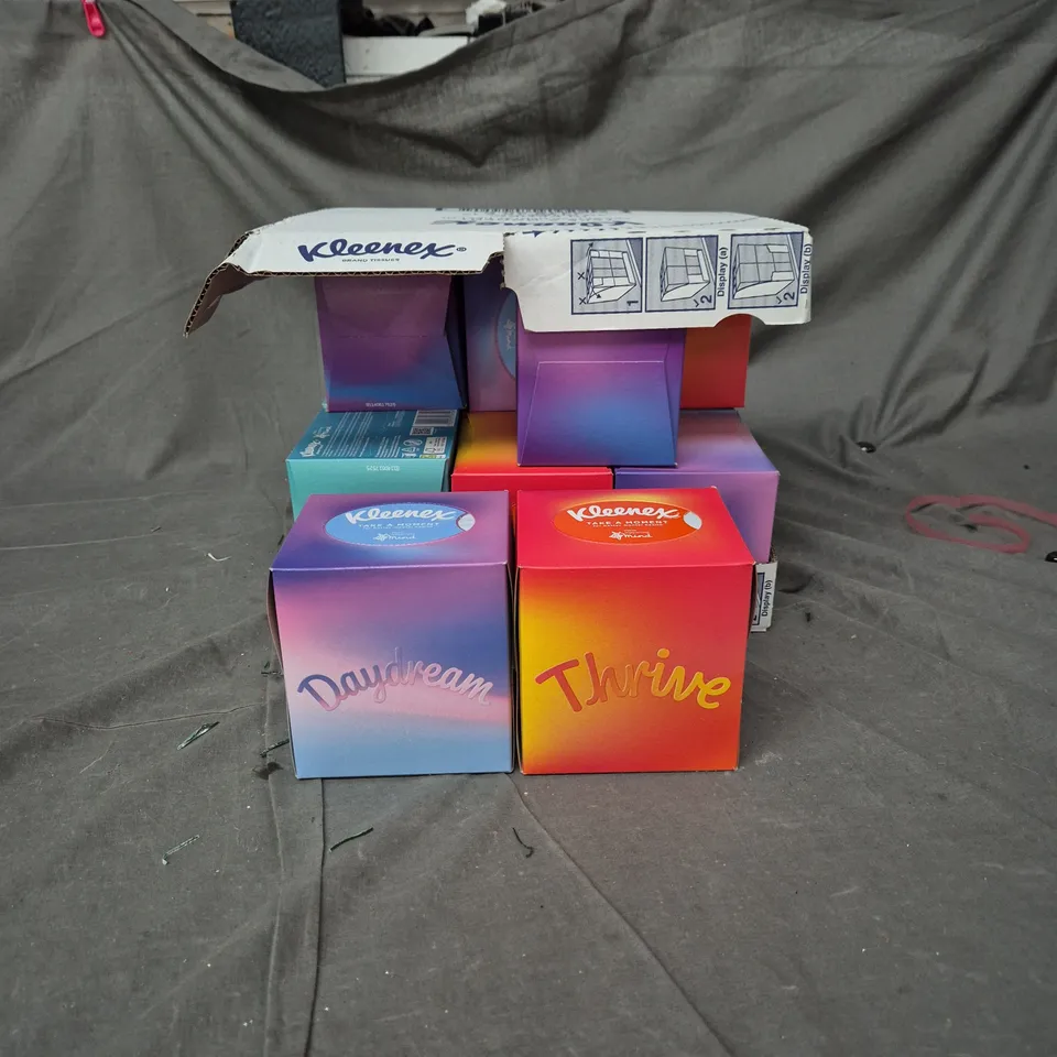 KLEENEX TISSUES TAKE A MOMENT COLLECTION – 12 BOXES X 48 SHEETS (576 SHEETS TOTAL)