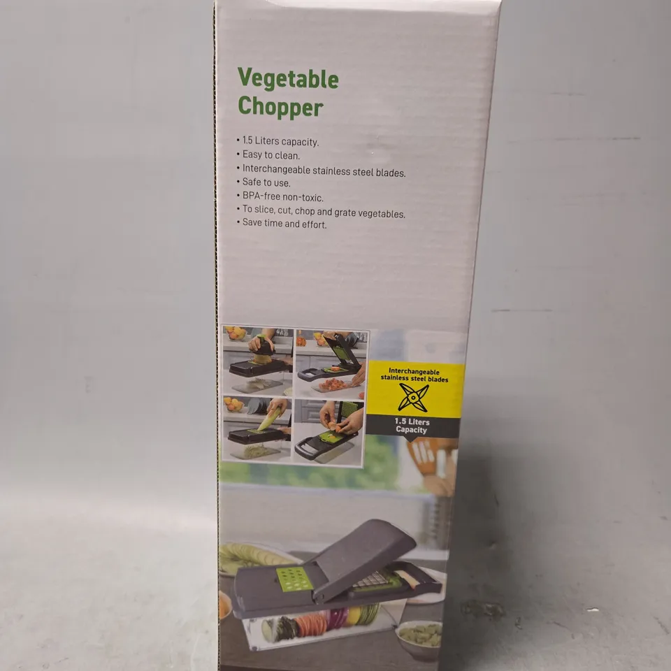 SET OF 2 BOXED VEGETABLE CHOPPER 1.5L CAPACITY