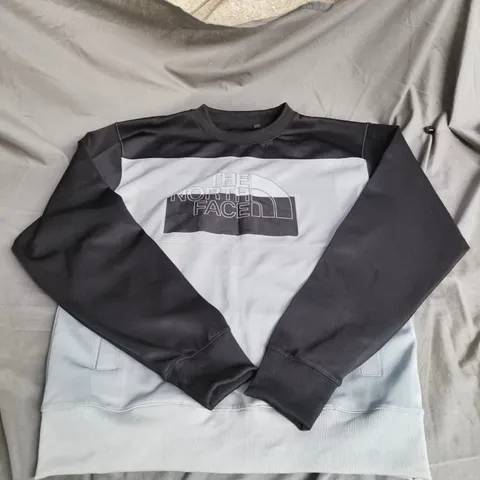 THE NORTH FACE COLOUR-BLOCK SWEATSHIRT – BLACK & GREY (PULLOVER) - SIZE L