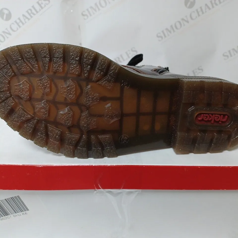 RIEKER LACE ANKLE BOOT BRONZE SIZE 6