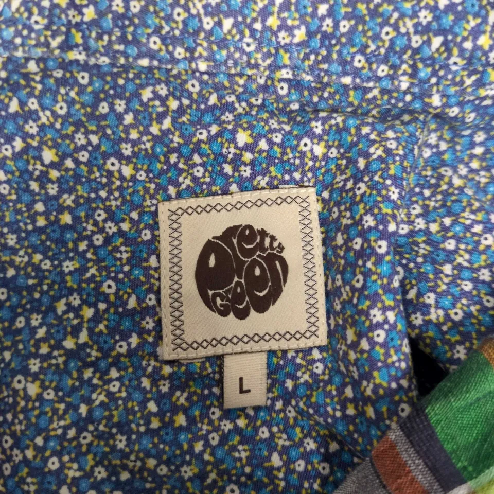 PRETTY GREEN PLAID BUTTON-DOWN SHIRT – SIZE L