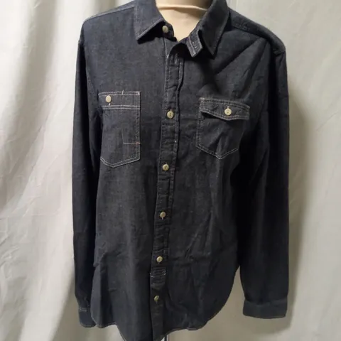 ALL SAINTS SPITALFIELDS DENIM SHIRT - SIZE M