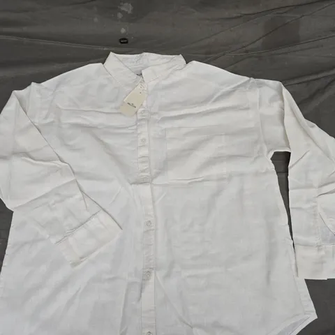 HOLLISTER LINEN BLEND LONG SLEEVE SHIRT - MED