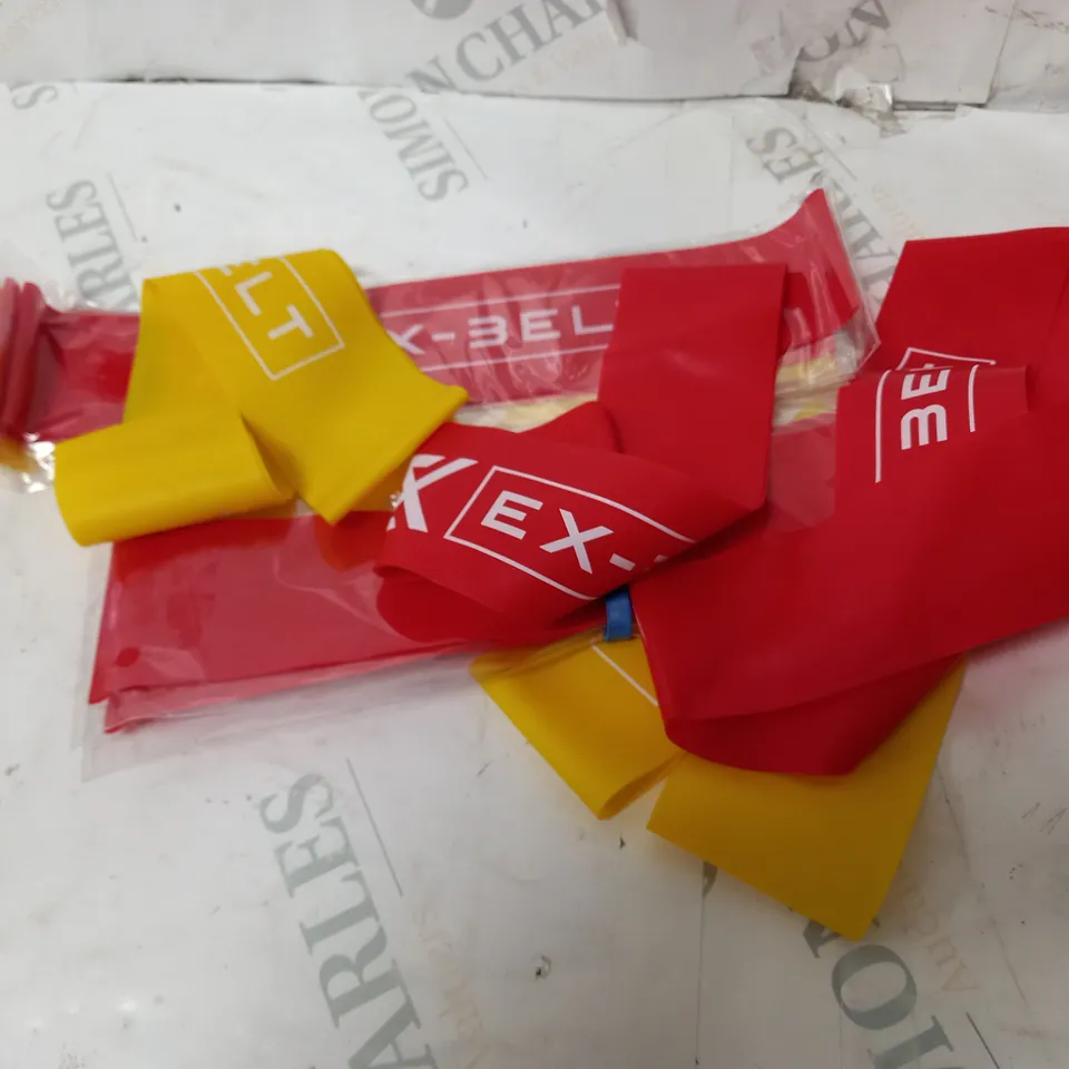 SET OF 4 EX-BELT EXERCISE BELTS WITH 16 RESISTANCE BANDS