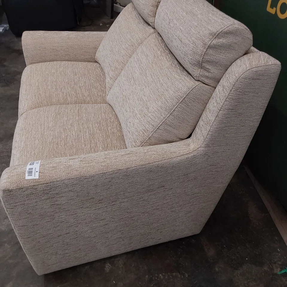 QUALITY BRITISH DESIGNER LOUNGE Co. DAKOTA TWO SEATER SOFA BEIGE FABRIC 