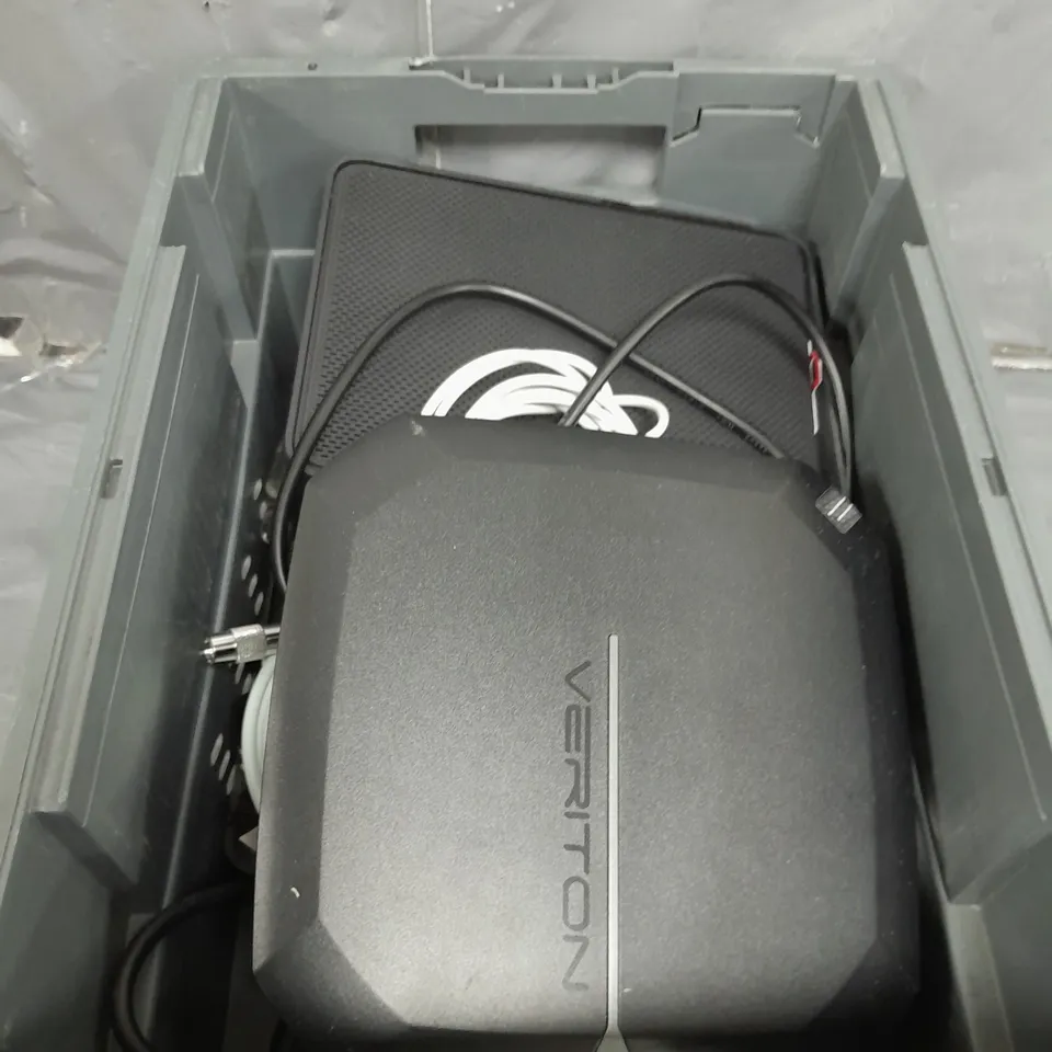 APPROXIMATELY 10 ASSORTED ELECTRICAL PRODUCTS TO INCLUDE SKY BOXES , HDMI CABLES , WORK RADIOS , ETC 