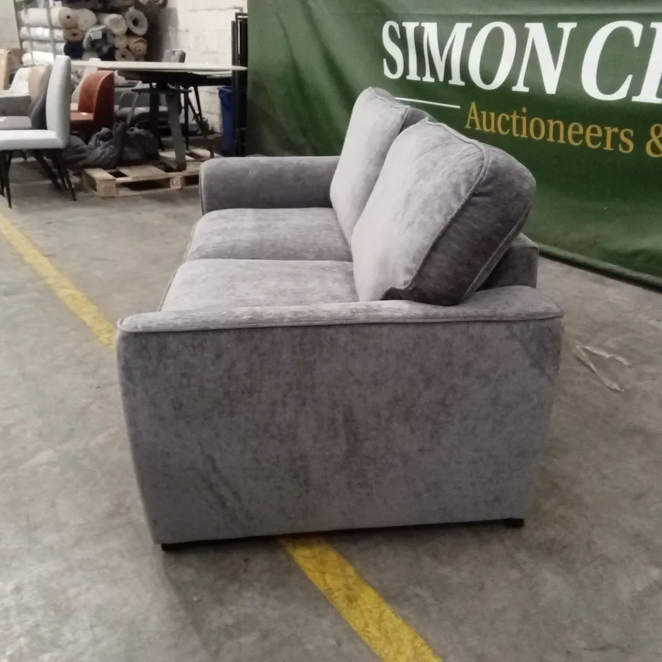 HARLOW 3 SEATER STANDARD BACK FABRIC SOFA - GREY RRP £649