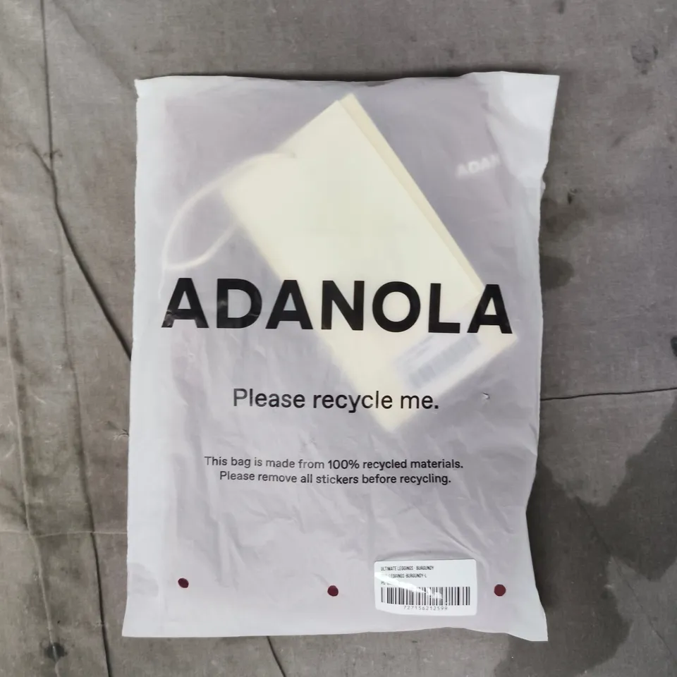 BAGGED ADANOLA ULTIMATE LEGGINGS IN BURGUNDY SIZE LARGE