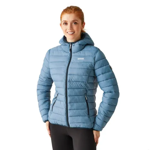 BRAND NEW REGATTA WOMEN'S HOODED MARIZION JACKET IN CORONET BLUE - UK 16