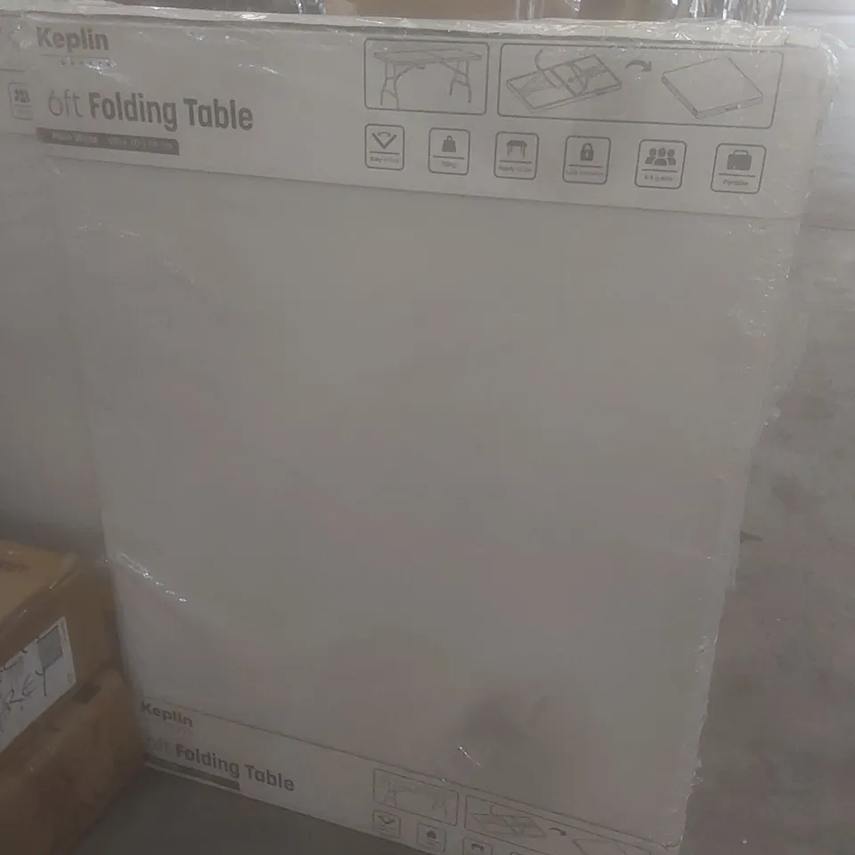 BAGGED KEPLIN 6FT FOLDING TABLE 