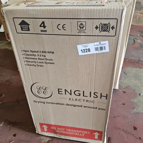 BOXED ENGLISH ELECTRIC SPIN DRYER Model 28009EEWP WHITE