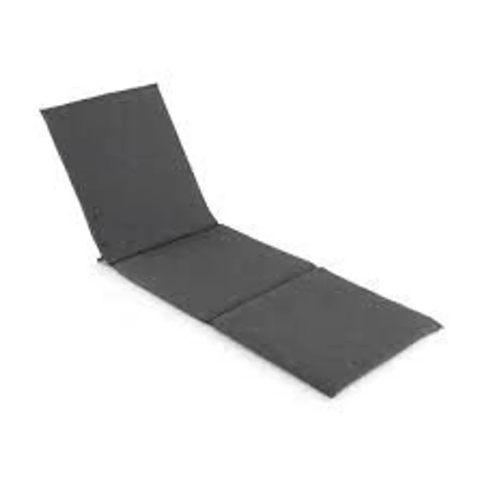 BOXED FOLDING OUTDOOR CHAISE LOUNGE CUSHION PATIO FURNITURE PAD WITH STRAPS