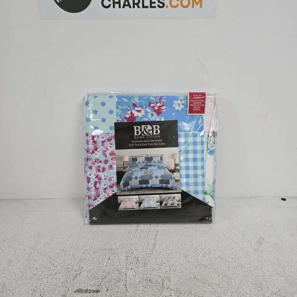 B&B HOME LIVING DUVET SET DOUBLE