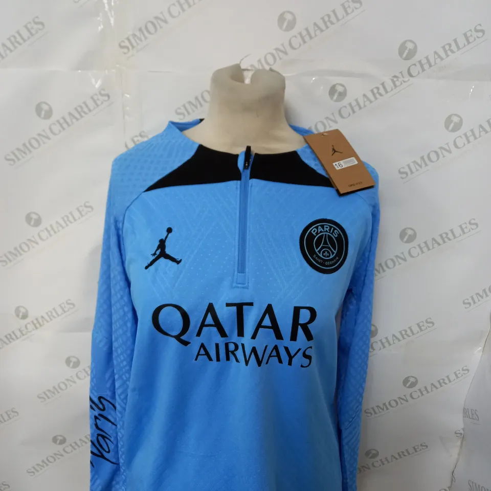 AIR JORDAN PSG FC 1/4 ZIP TRAINING TOP SIZE 16