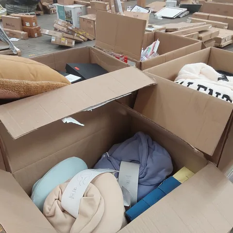PALLET CONTAINING A WIDE RANGE OF BRAND NEW PRODUCTS TO INCLUDE ITEMS SUCH AS: CLOTHES, SCENTED CANDLES, PILLOWS, GREETING CARDS, WATER BOTTLES ECT